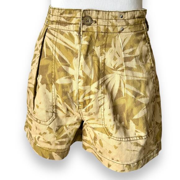 Free People Tropical Print Studded Khaki Shorts EUC - Picture 3 of 13